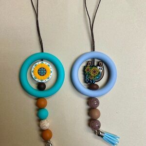 Silicone rearview mirror car charms